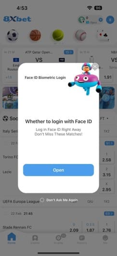 Ô tích xác nhận đủ 18 tuổi và đồng ý với chính sách điều khoản khi đăng ký 8xbet trên máy tính