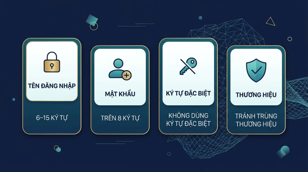 Quy tắc đặt mật khẩu và tên đăng nhập an toàn khi đăng ký 8xbet